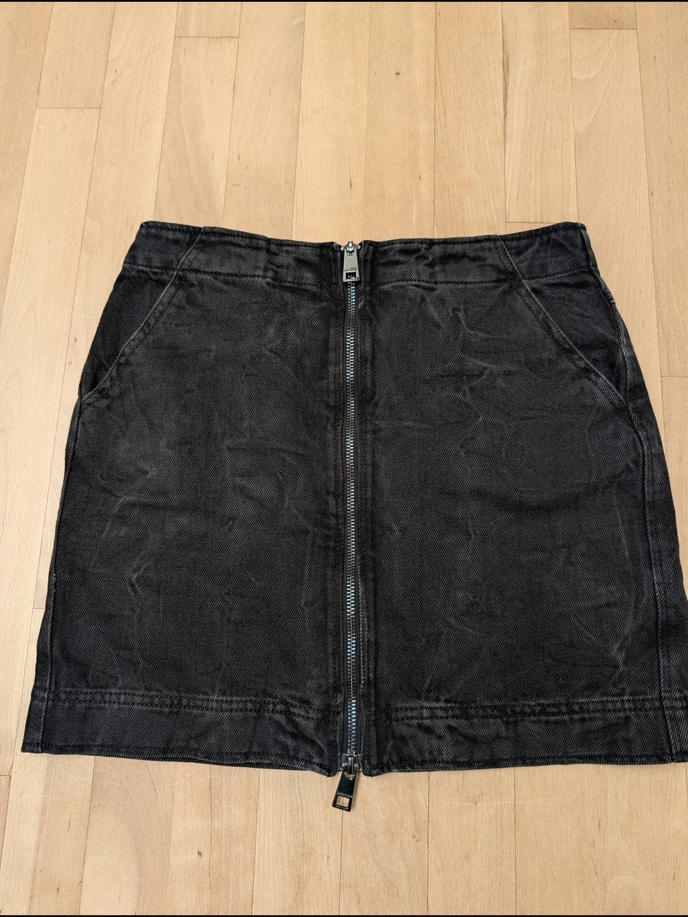 Zadig & Voltaire Black Front-Zip Mini Skirt